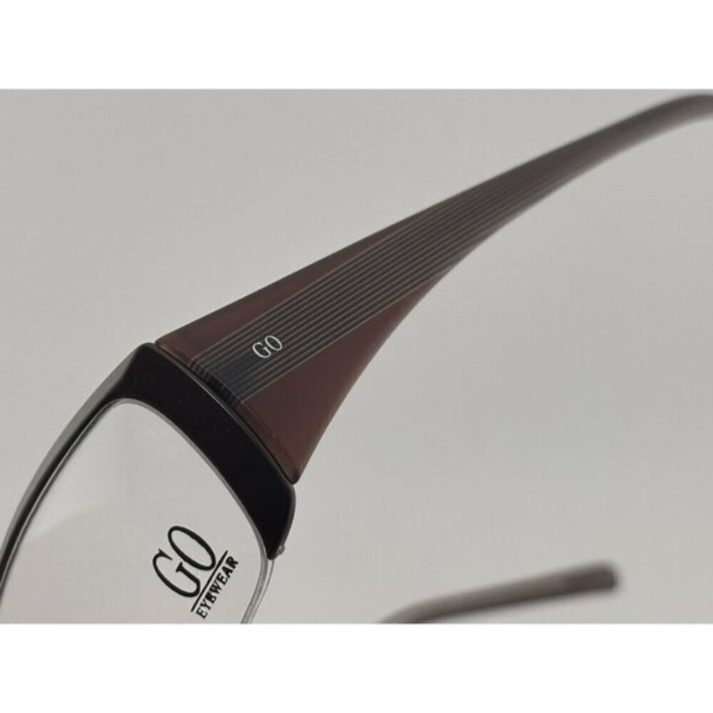 GO EYEWEAR - GO 2838 53-16-138 CHOCO BROWN STRIPED Rectangle Glasses Frames - Picture 2 of 9
